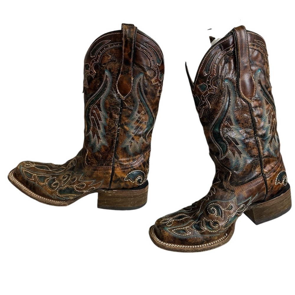 Corral Women's Square Toe Inlay Western Boots Size 6